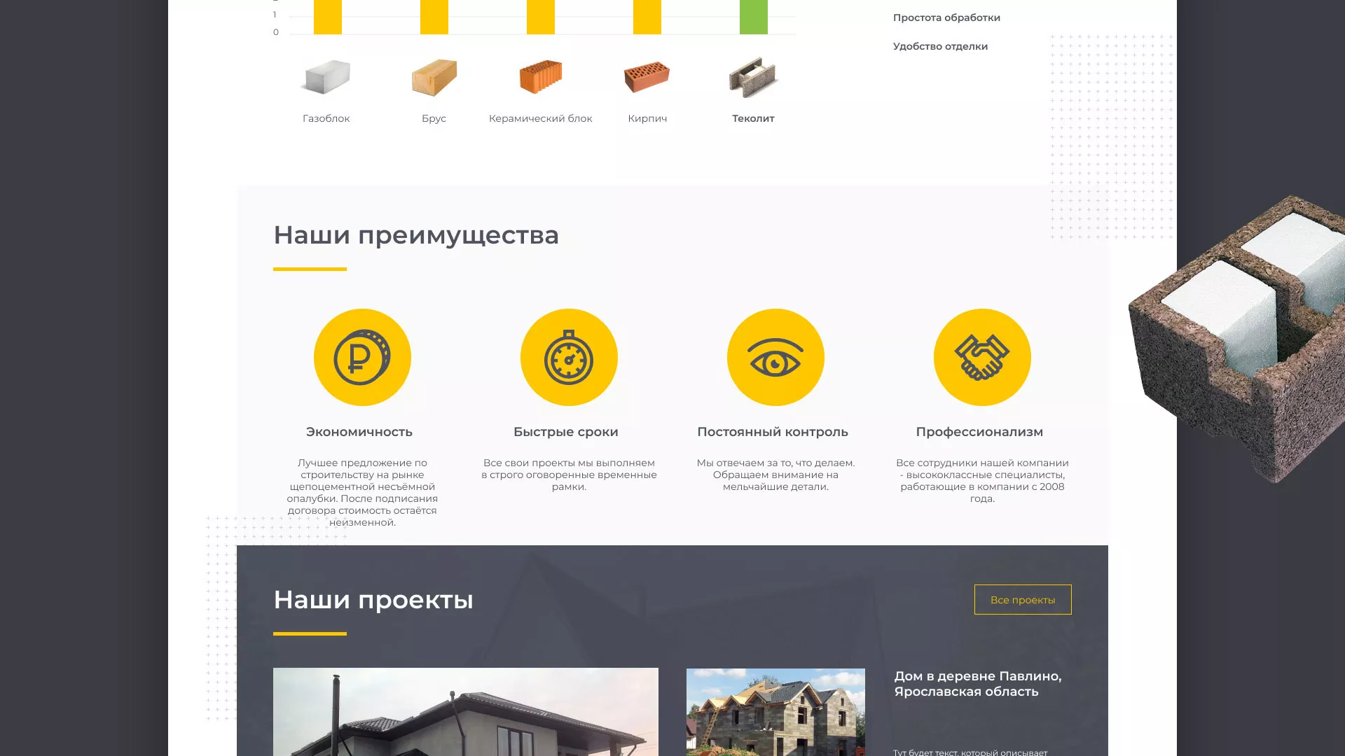 Создание сайта для строительной компании «ЭКОДОМ» в Арске