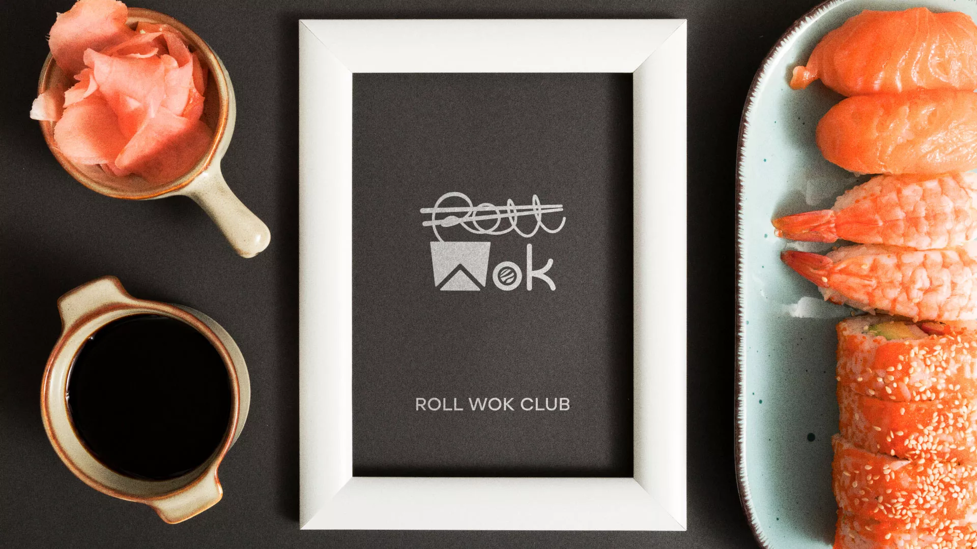 Разработка логотипа суши-бара «Roll Wok Club» в Арске
