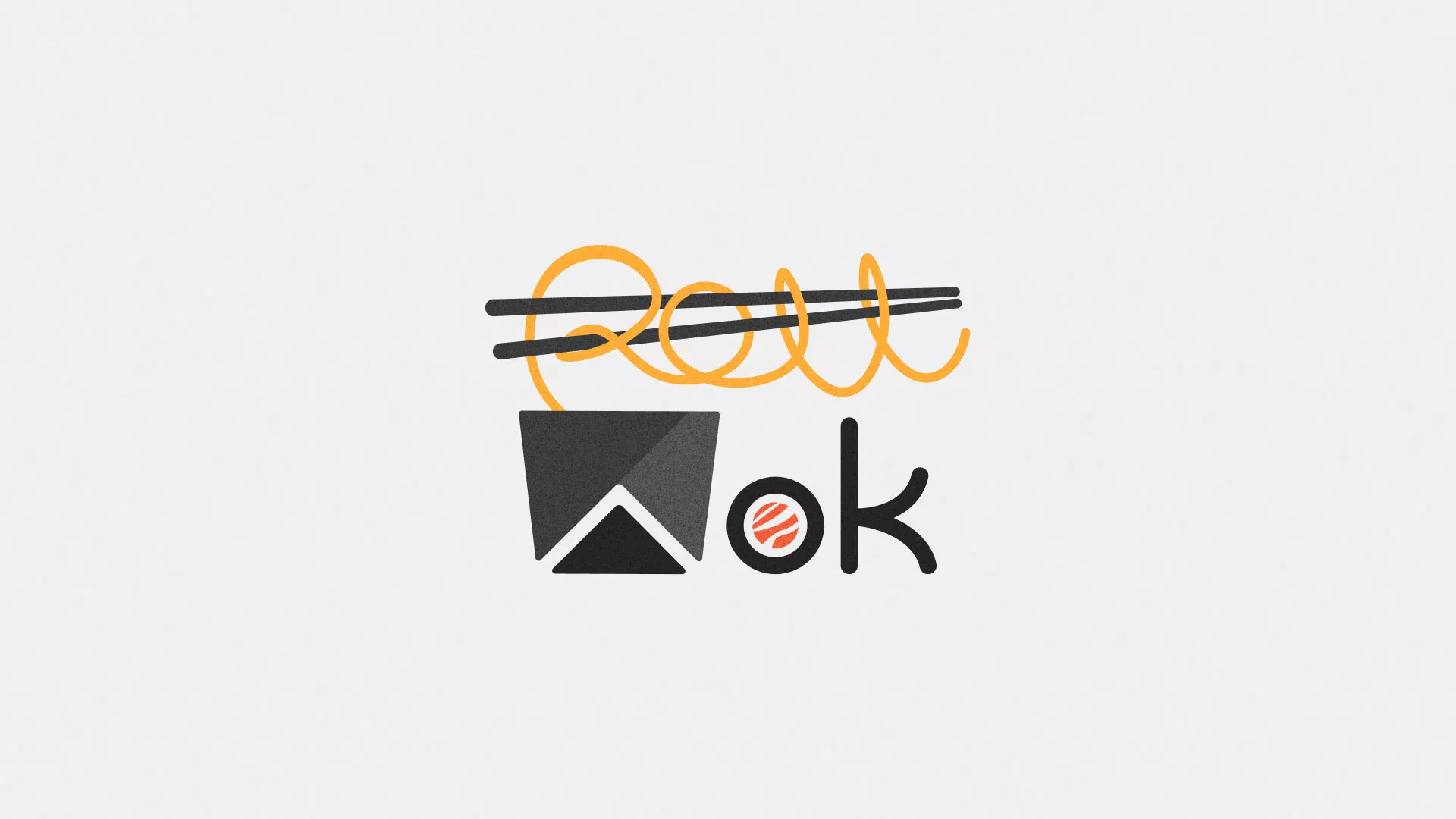 Разработка логотипа суши-бара «Roll Wok Club» в Арске