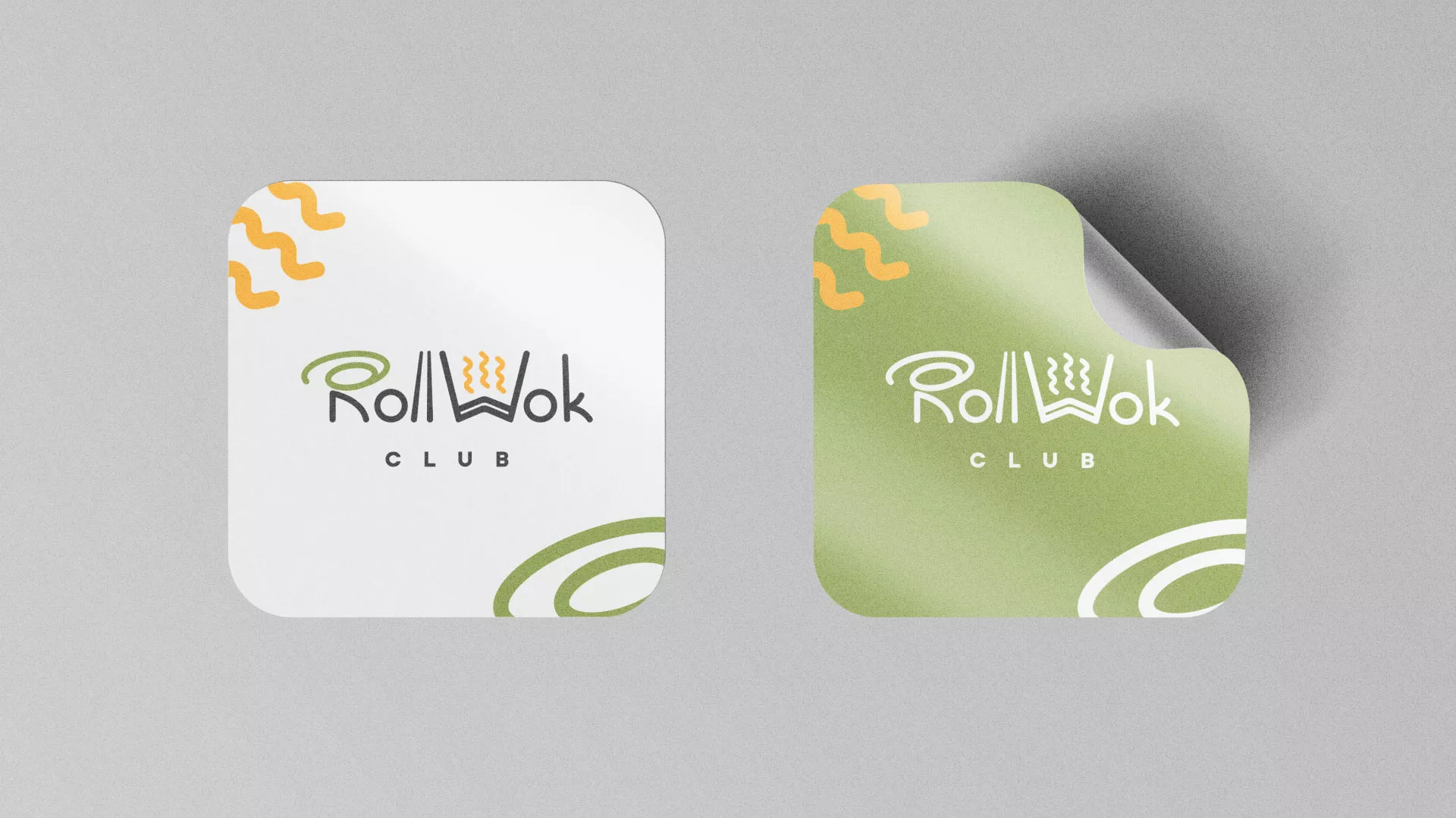 Разработка логотипа и фирменного стиля суши-бара «Roll Wok Club» в Арске